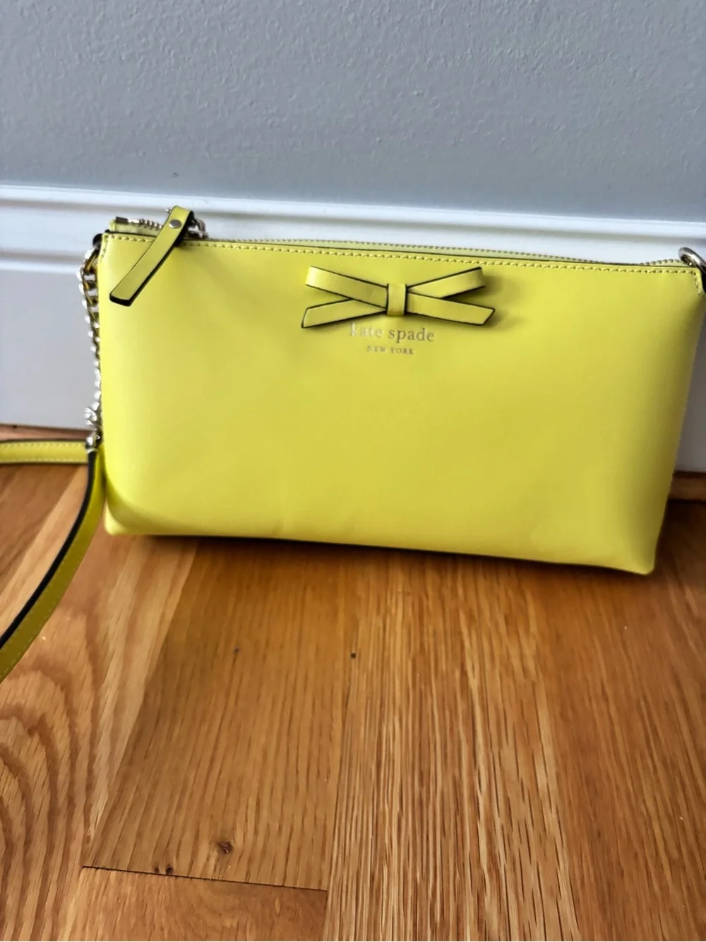 Brand New Kate spade New York Lemon Yellow Bow Crossbody Bag